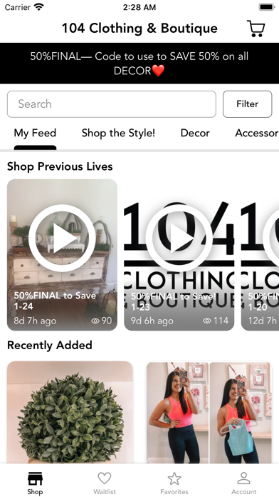104 Clothing & Boutique Screenshot