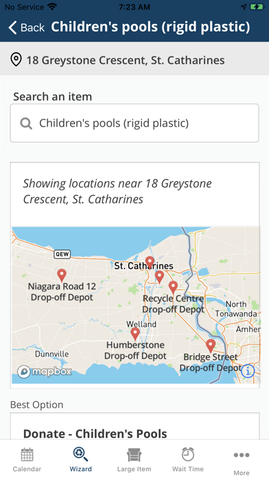 Niagara Region Waste Screenshot