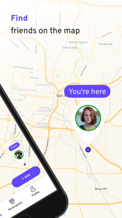 On Map:Locate your friends GPS