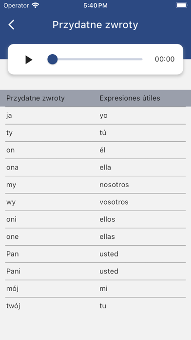 Rozmówki polsko-hiszpańskie Screenshot
