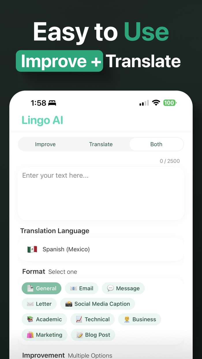 Lingo AI Improve and Translate