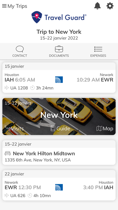 Travel Guard Travel Tracer Screenshot