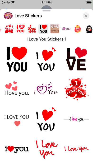 Screenshot #3 pour Love Expression Stickers