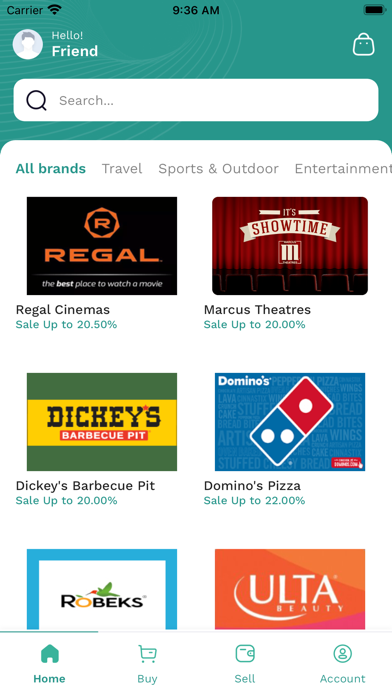 Gift Card Saving - Buy & Sell Screenshot