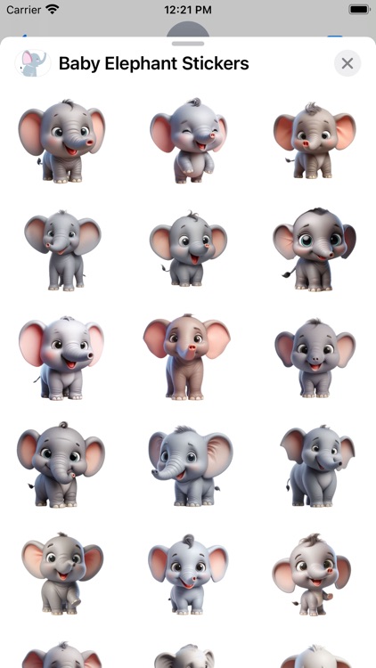 Baby Elephant Stickers