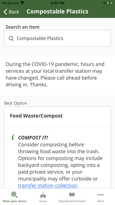 ecomaine RECYCLOPEDIA Screenshot