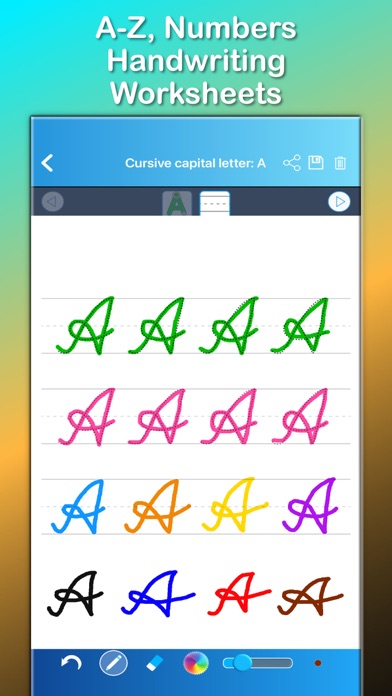 ABC Alphabet Writing Worksheet Screenshot