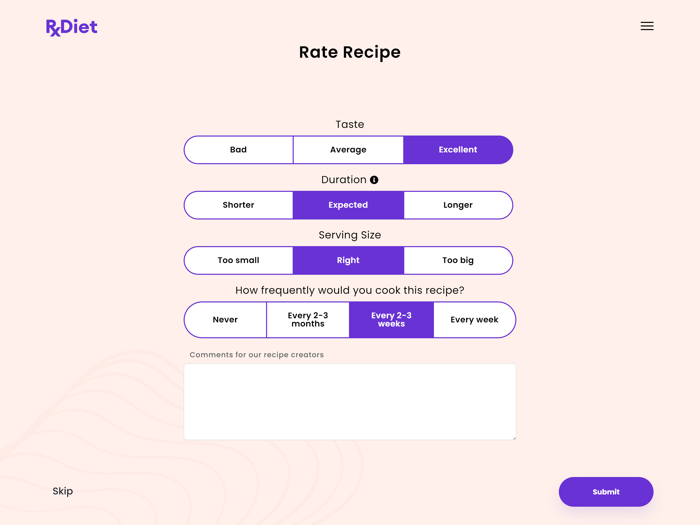 RxDiet Virtual Food Farmacy