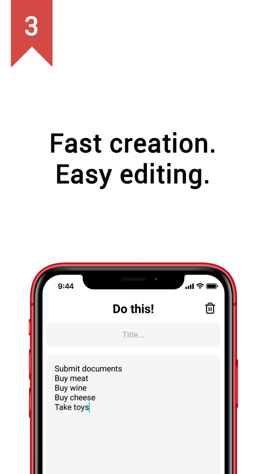 #3. Simple to-do & grocery list (iOS) Podle: Dmitrii Rozanov