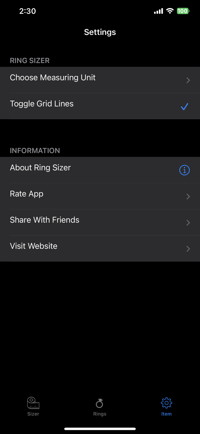 Ring Sizer by Diamond Galore