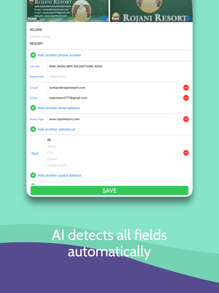 business card scanner  reader