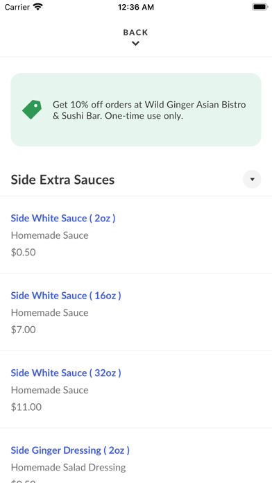 Wild Ginger Asian Bistro Screenshot