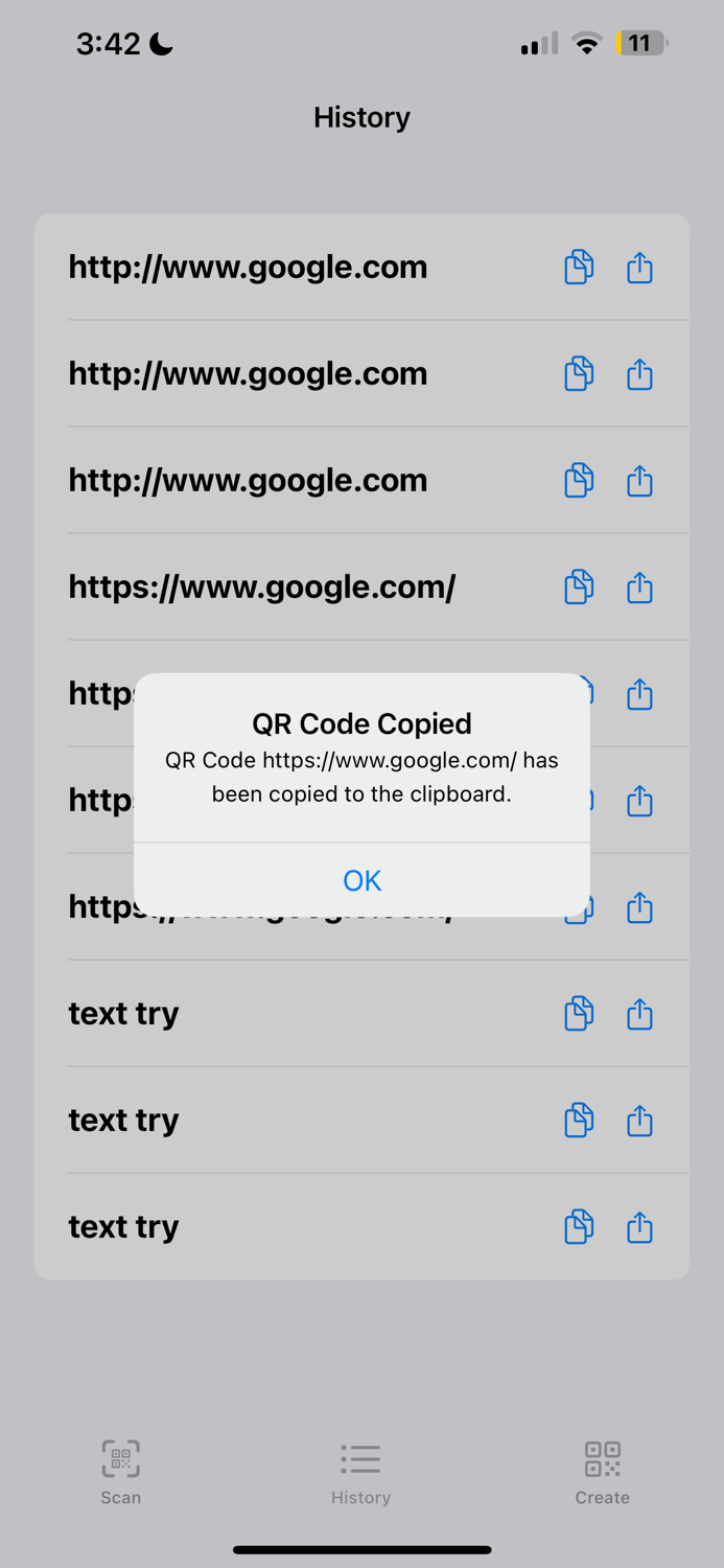 QR Scanner  WiFi Contact URL
