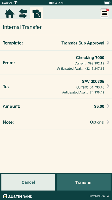 Austin Bank Business Screenshot