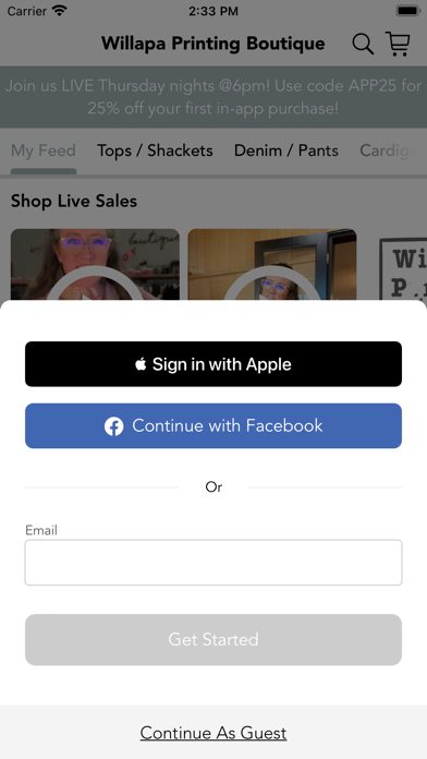 Willapa Printing Boutique Screenshot