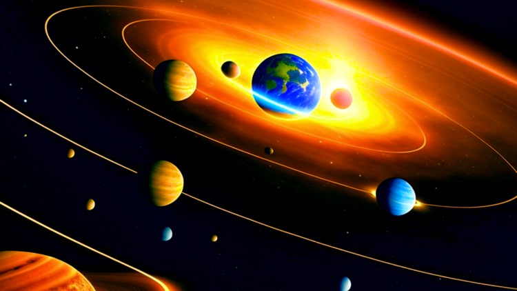 Solar System Planets: 3D Space