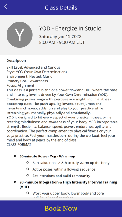 Serenity Power Yoga Screenshot