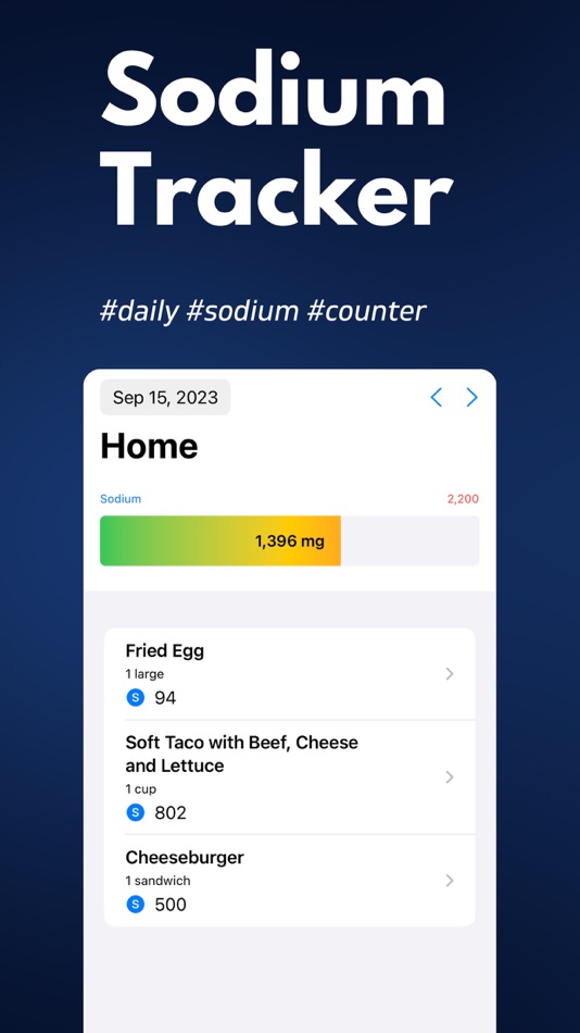 Sodium Tracker+ - 1.0.5 - (iOS)