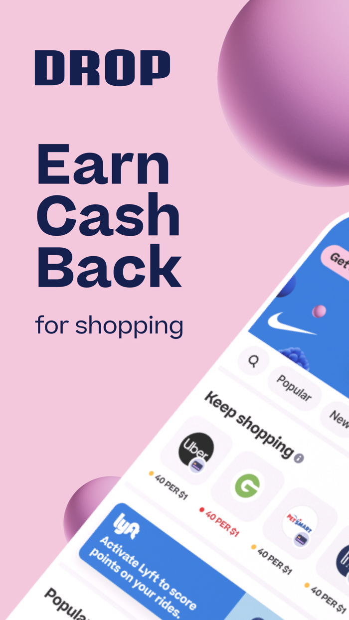 Drop Shop Cash Back and Rewards