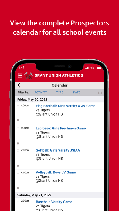 Grant Union Athletics Screenshot