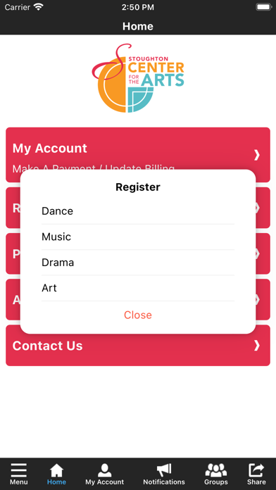 Stoughton Center for the Arts Screenshot