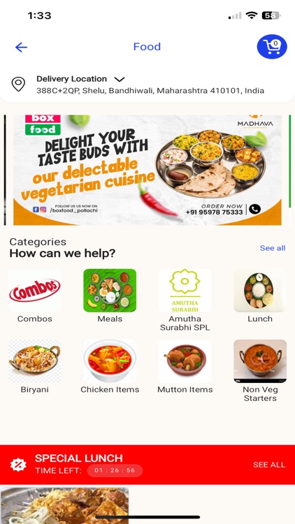 box food online delivery app