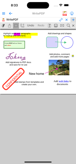 ‎WritePDF for iPhone Screenshot