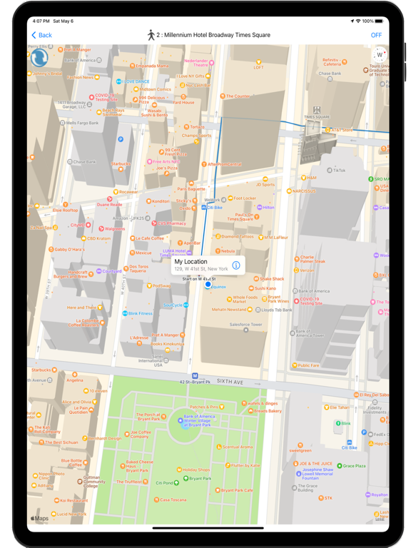 I'm here iPad screenshot 8 - Navigation app