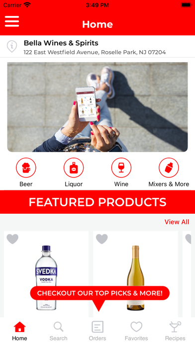 Bella Wines & Spirits Screenshot