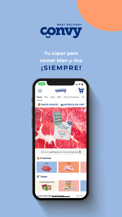 CONVY – Tu super de proteínas Screenshot