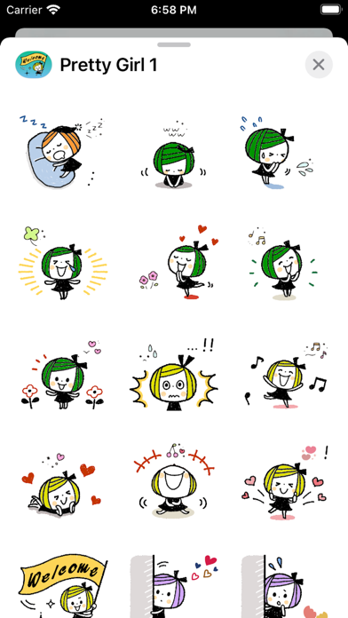 Screenshot #2 pour Pretty Girl 1  Stickers pack