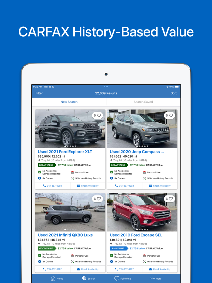 CARFAX - Shop New and Used Cars