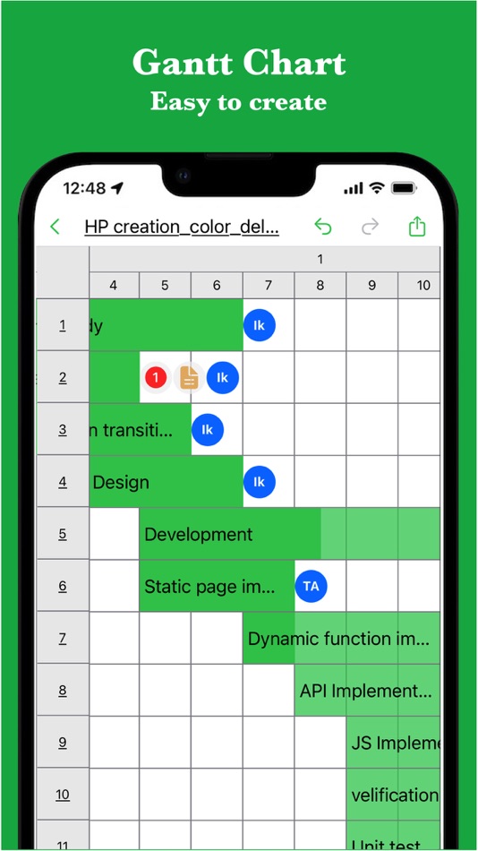 #1. iGanttChart: Gantt Chart App (iOS) 由: YUKI TANAIKE