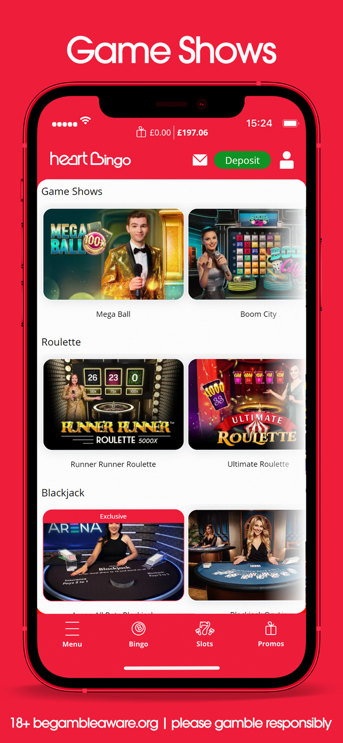 Heart Bingo Play Slots  Games