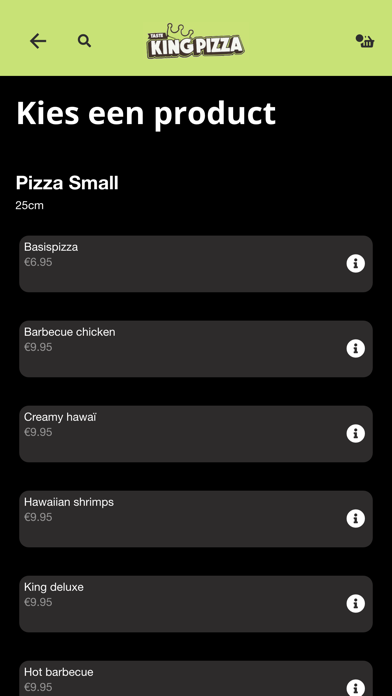 Taste King Pizza Screenshot