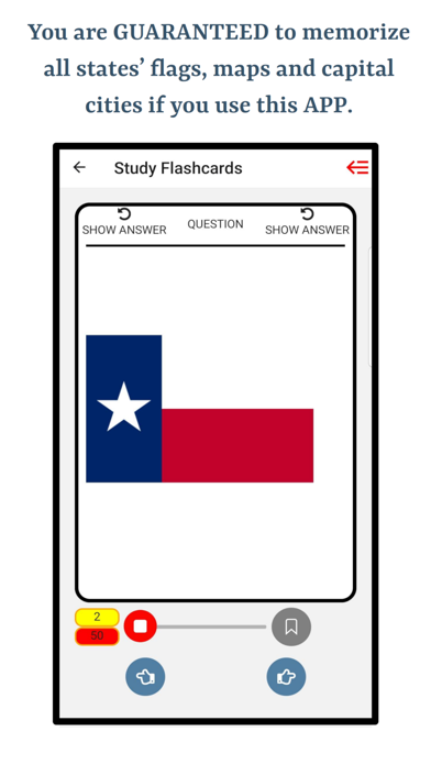 US States Flags Capitals Screenshot