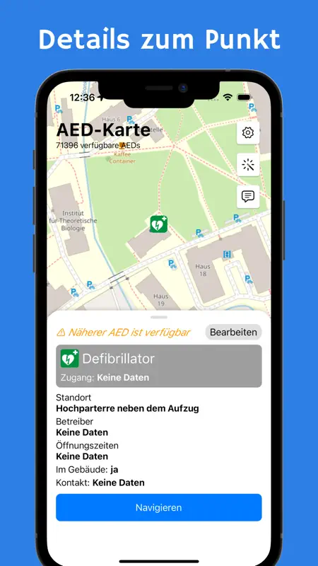 AED map - defibrillators screenshot 1 of 4