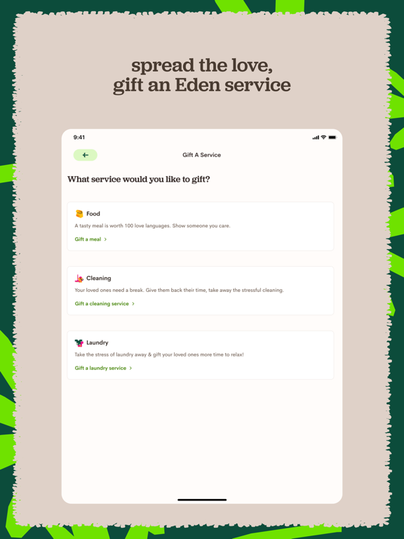 Eden: Food, Cleaning & More iPad screenshot 6 - Lifestyle app
