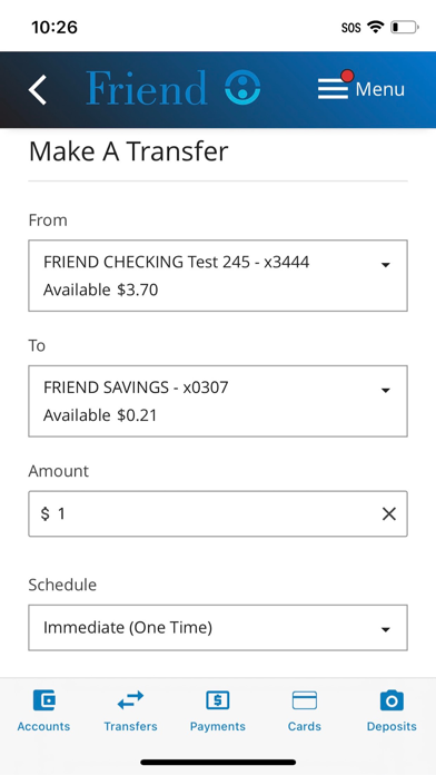 Friend Bank Screenshot
