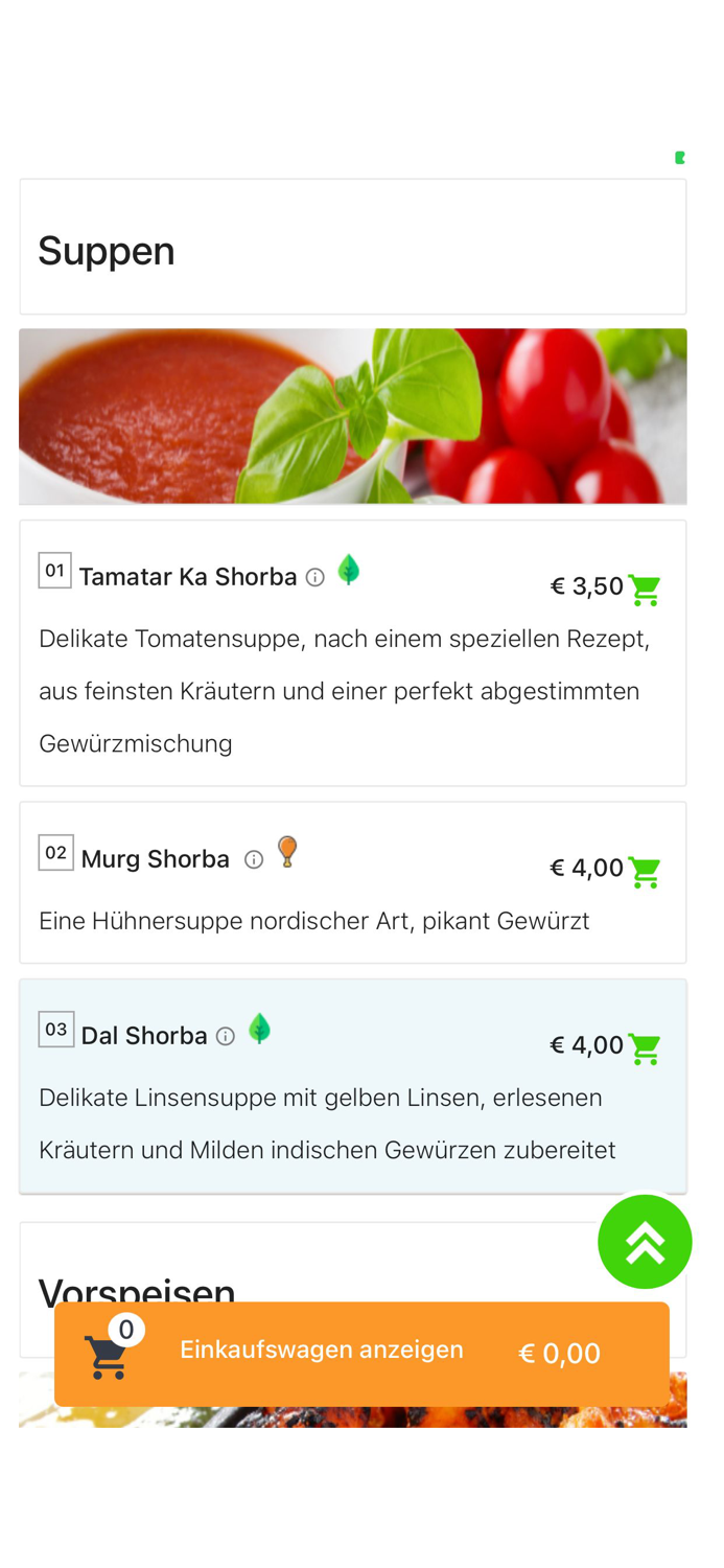 Maharaja Restaurant Indisches