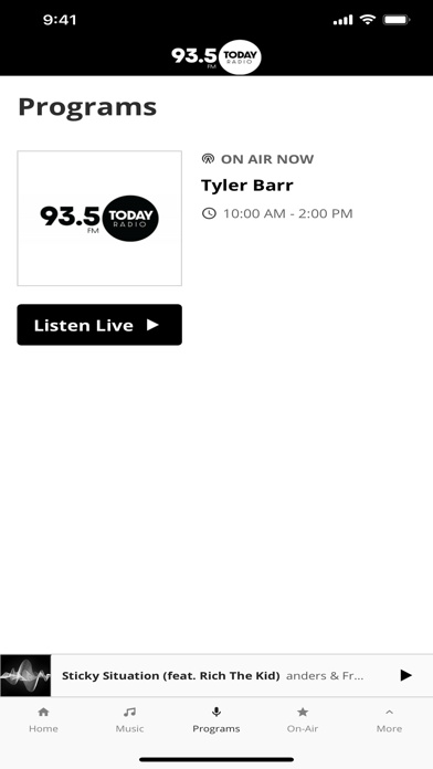 93.5 Today Radio Screenshot