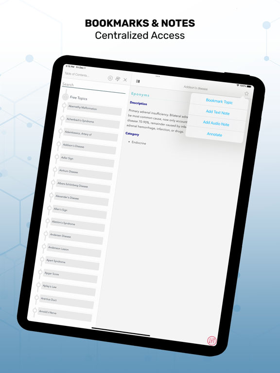 Medical Eponyms Dictionary iPad screenshot 6 - Medical app