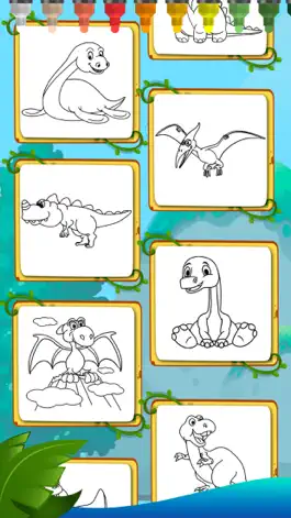 Game screenshot Dinosaurs Coloring Book Game mod apk