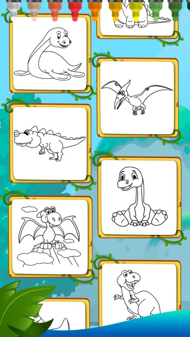 Dinosaurs Coloring Book Game Screenshot