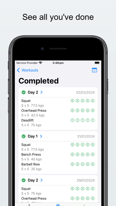 Lifts: Weight-training tracker Screenshot