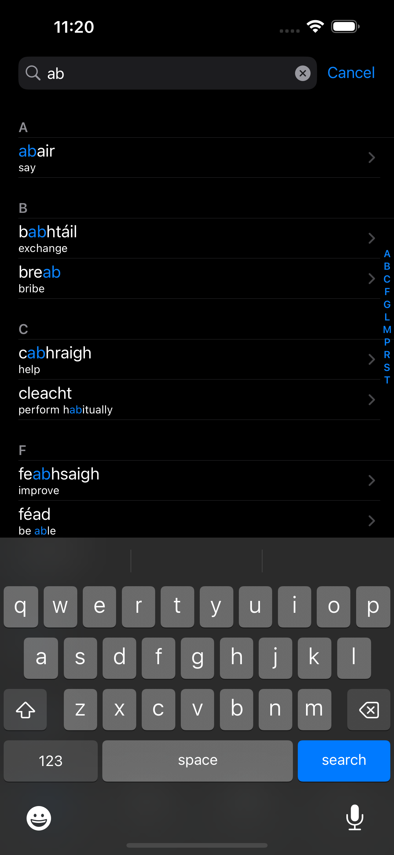 Briathra - Irish Verbs