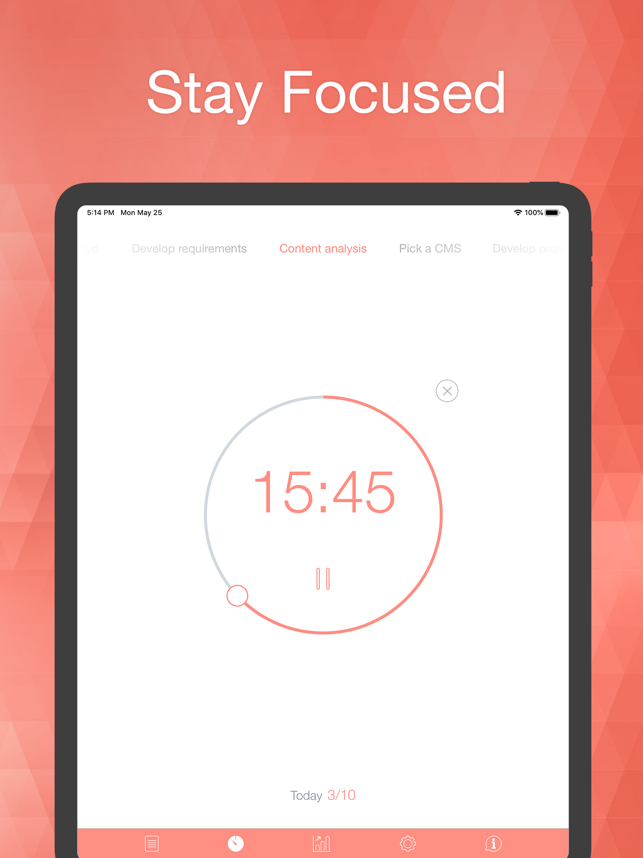 ‎Berfokuslah pada Tangkapan Layar Timer Pro- Pomodoro