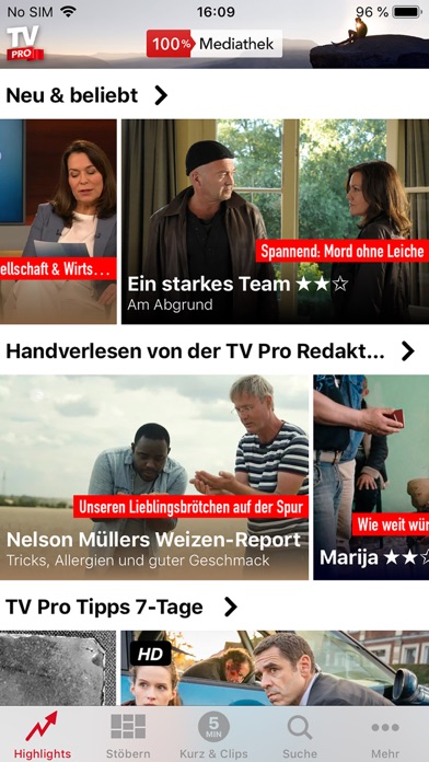TV Pro Mediathek · Screenshot