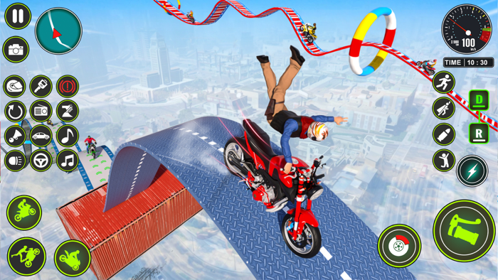 Mega Ramp Bike Stunt Games