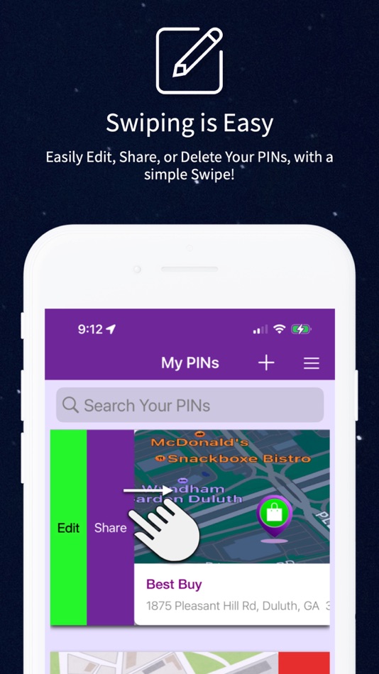 #9. PIN - Smart GPS & Live Traffic (iOS) 由: Erin Gerald Affiliates